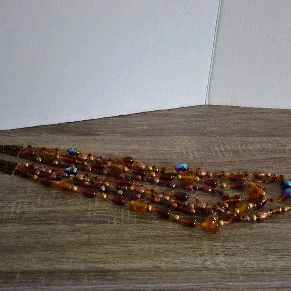 Heavy Glass  Statement Necklace - Picture 2 of 6